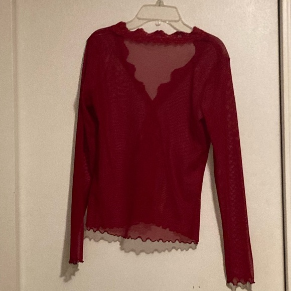 Red Mesh Top - Picture 2 of 3